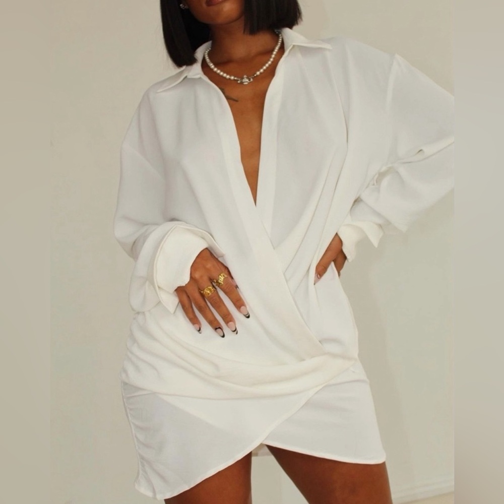 Draped Mini Dress - image 4